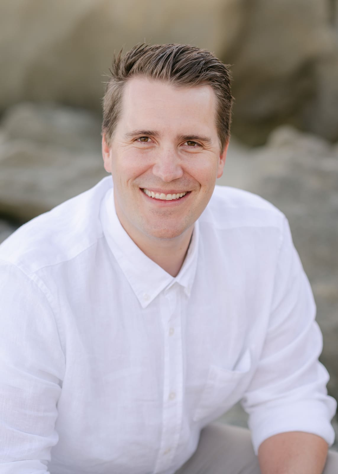 Dr. Travis Kinser at the beach in Laguna