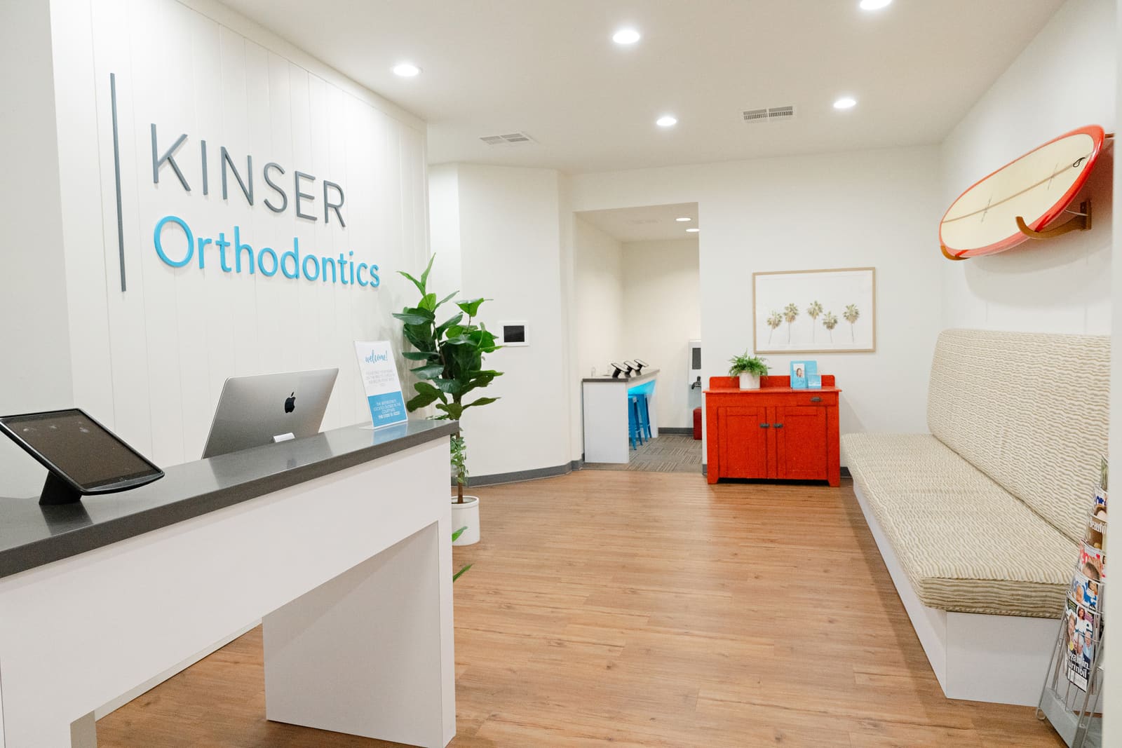 The front desk at Kinser Orthodontics